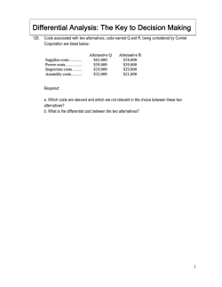 Differential Analysis: The Key to Decision Making