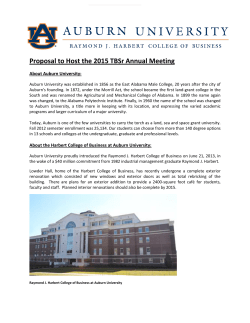 Proposal to Host the 2015 TBSr Annual Meeting