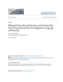 Bilingual Intercultural Education and Andean Hip Hop