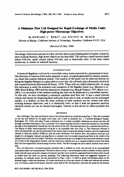 A Miniature Flow Cell Designed for Rapid Exchange of Media Under