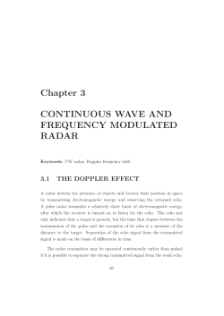 Chapter 3 CONTINUOUS WAVE AND FREQUENCY