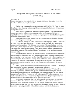 The Affluent Society and the Other America in the 1950s (1944