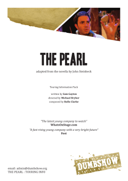 email:  THE PEARL : TOURING INFO