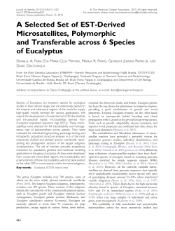 A Selected Set of EST-Derived Microsatellites