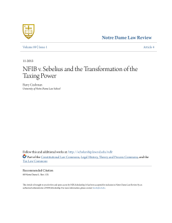 NFIB v. Sebelius and the Transformation of the