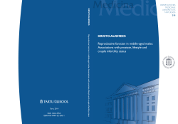 KRISTO AUSMEES Reproductive function in middle