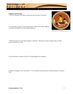Antigone Study Guide - LHS Com II / FrontPage