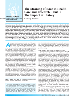 The Meaning of Race in Health Care and