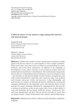 Collective action on the western range: coping with external and