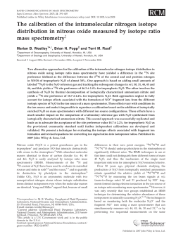 The calibration of the intramolecular nitrogen isotope distribution in