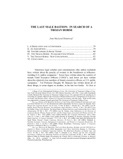 the last male bastion: in search of a trojan horse