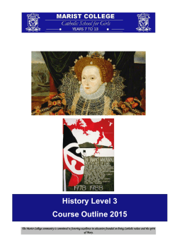 History Level 3 Course Outline 2015
