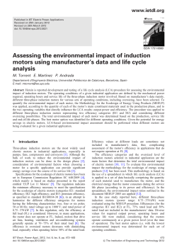 Assessing the environmental impact of induction