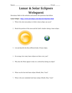 Eclipses Webquest BEST