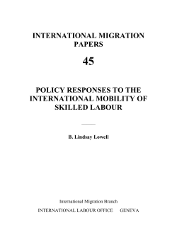Policy responses to the international mobility of skilled labour  pdf