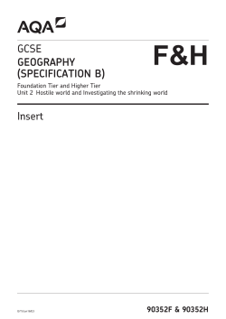 GCSE Geography B Insert Unit 02 - Hostile world and