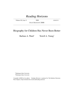 Biography for Children Has Never Been Better