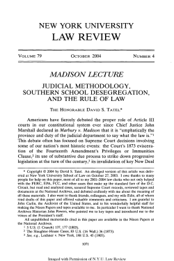 Judicial Methodology, Southern School Desegregation, and the
