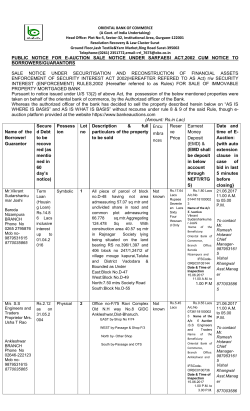 English Sale Notice of Auction Listing ID