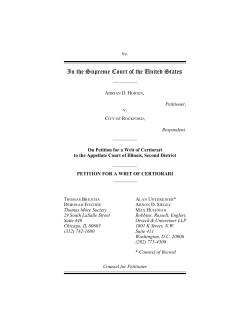 Horien v. City of Rockford - Robbins, Russell, Englert, Orseck