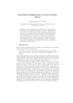 Rule-Based Simplification in Vector
