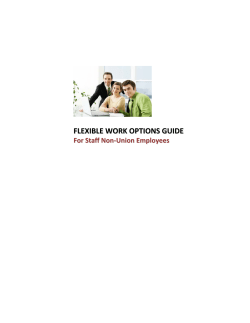 flexible work options guide - The University of Chicago Human