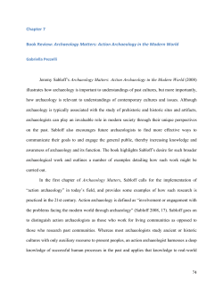Archaeology Matters: Action Archaeology in the