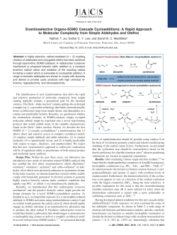 Enantioselective Organo-SOMO Cascade Cycloadditions: A Rapid
