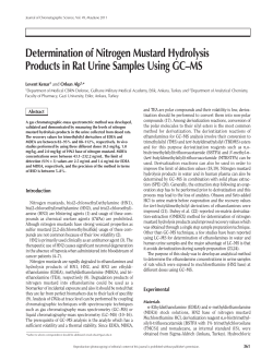 Determination of Nitrogen Mustard Hydrolysis Products in Rat Urine