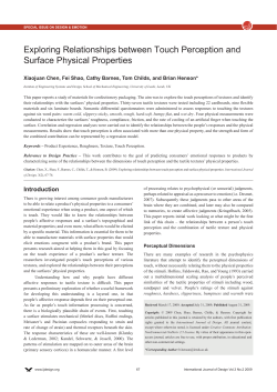 Exploring Relationships between Touch Perception and Surface