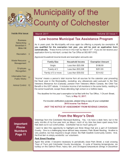 County Newsletter - March 2017 - Municipality of the County of