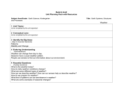 Build A Unit! Unit Planning Pack with Resources Weather 1 Unit