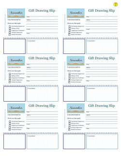 Gift Drawing Slip - Site Impressions