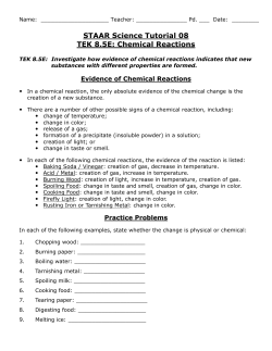 Chemical Reactions