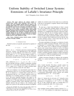 Uniform Stability of Switched Linear Systems