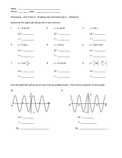 Unit 8 Day 10 - Graphing Sin and Cos - Homework