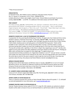 June 8, 2015 - Archdiocese of Baltimore