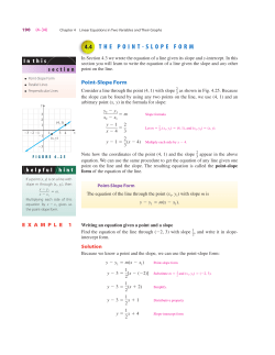 the point-slope form