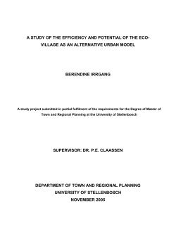 A STUDY OF THE EFFICIENCY AND POTENTIAL OF THE ECO