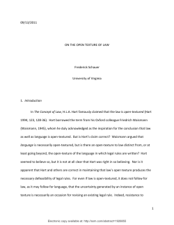 On the open texture of the law