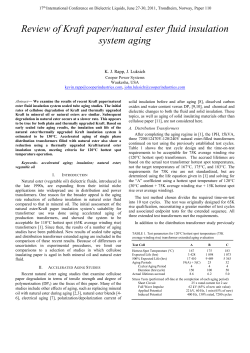 Review of Kraft paper/natural ester fluid insulation system aging