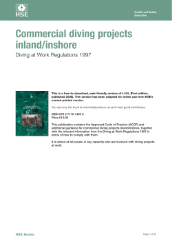 Diving At Work Regulations