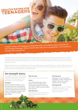 Teenagers Healthy Eating