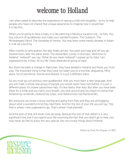 I am often asked to describe the experience of raising a child with