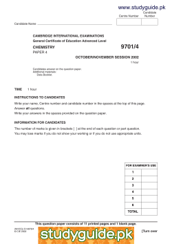 9701/4 - StudyGuide.PK