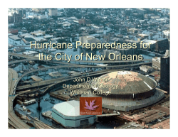 Hurricane Preparedness for the City of New Orleans