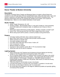 Dance Theater Facility Description
