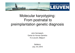 Molecular karyotyping: From postnatal to preimplantation genetic