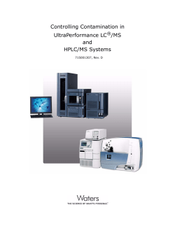Controlling Contamination in UltraPerformance LC /MS and HPLC