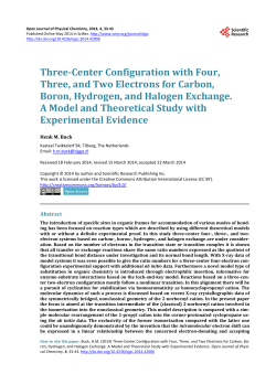 Three-Center Configuration with Four, Three, and Two Electrons for